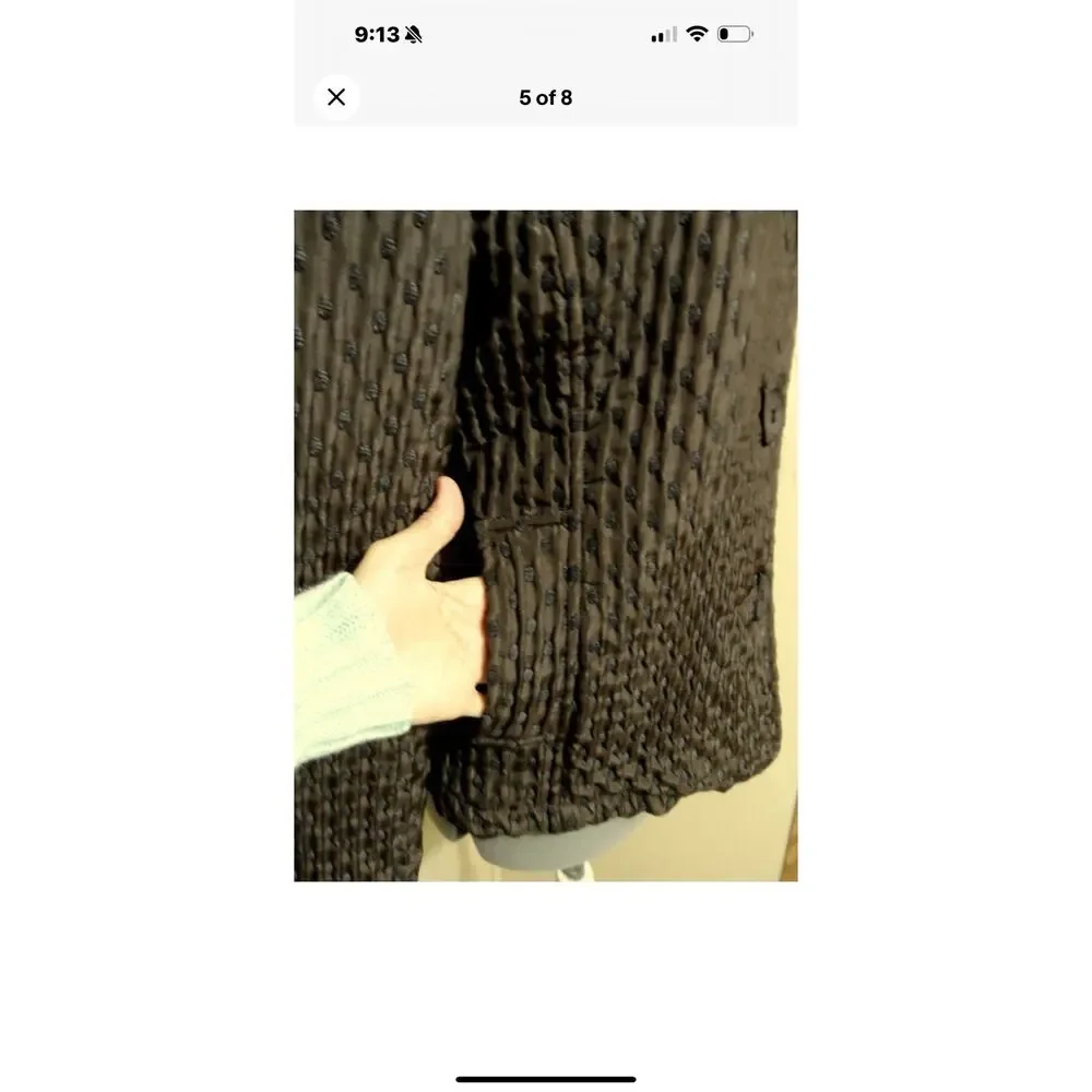 New Abstract Lagenlook Women S Brown Polka Dot Quilted Boho Spring - Picture 3 of 12